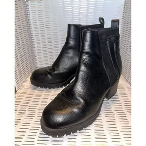 MIA Noland Black Lug Sole Chelsea Ankle Boots Womens 10M Y2K Grunge Whimsigoth